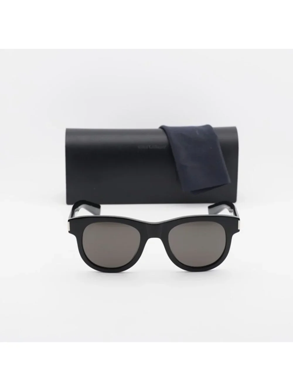Saint Laurent SL571 006 Sunglasses Black Square Frame, Black Lenses